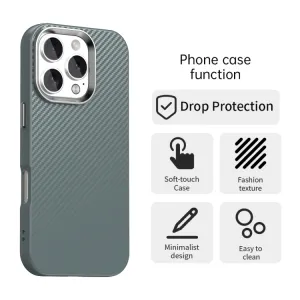 IMD CARBON Ochranný kryt pre Apple iPhone 16 Pro šedý