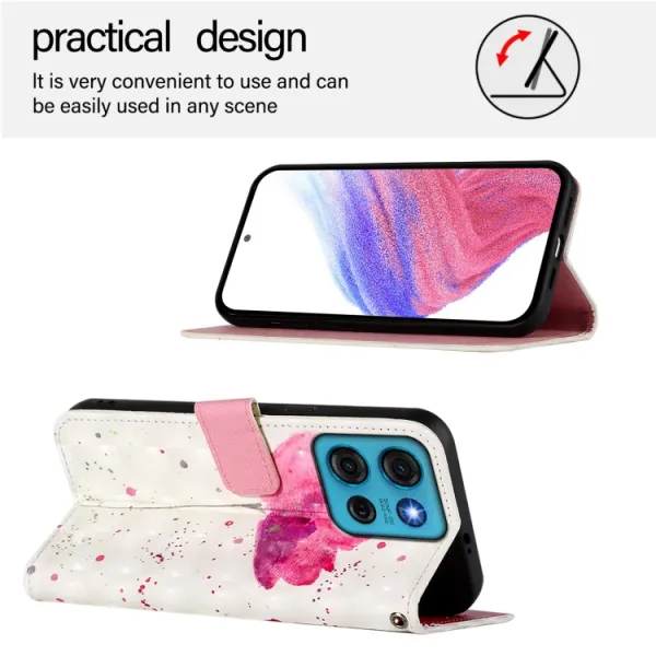 ART Peňaženkový kryt pre Motorola Moto G75 5G FLOWER