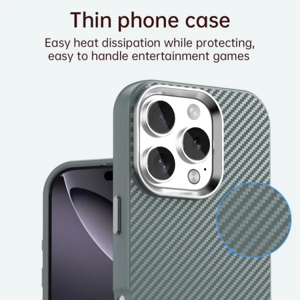 IMD CARBON Ochranný kryt pre Apple iPhone 16 Pro šedý