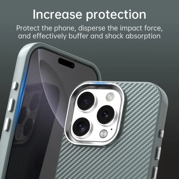 IMD CARBON Ochranný kryt pre Apple iPhone 16 Pro šedý