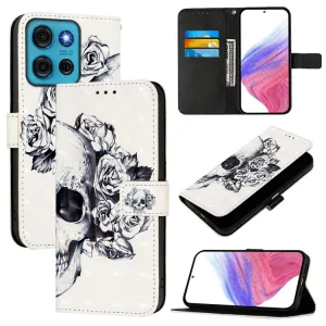ART Peňaženkový kryt pre Motorola Moto G75 5G SKULL
