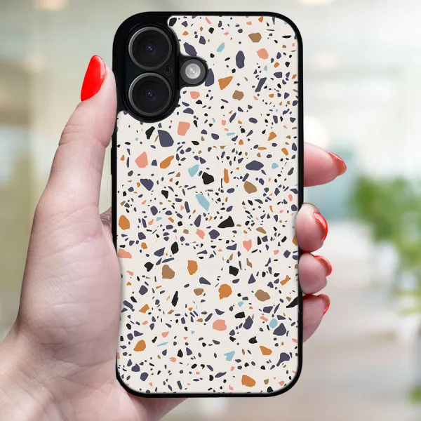 MY ART Ochranný kryt pre Apple iPhone 16 BEIGE TERRAZZO (162)