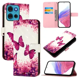 ART Peňaženkový kryt pre Motorola Moto G75 5G PINK BUTTERFLY