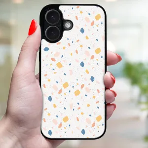 MY ART Ochranný kryt pre Apple iPhone 16 ORANGE TERRAZZO (165)