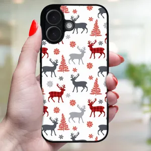 MY ART Kryt s vianočným dizajnom Apple iPhone 16 DEER (068)