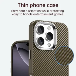 IMD CARBON Ochranný kryt pre Apple iPhone 16 Pro Max hnedý