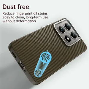 IMD CARBON Ochranný kryt pre Xiaomi 14T hnedý