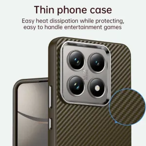IMD CARBON Ochranný kryt pre Xiaomi 14T hnedý