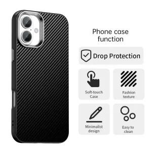 IMD CARBON Ochranný kryt pre Apple iPhone 16 Plus čierny