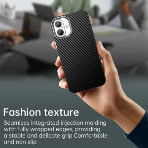 IMD CARBON Ochranný kryt pre Apple iPhone 16 Plus čierny