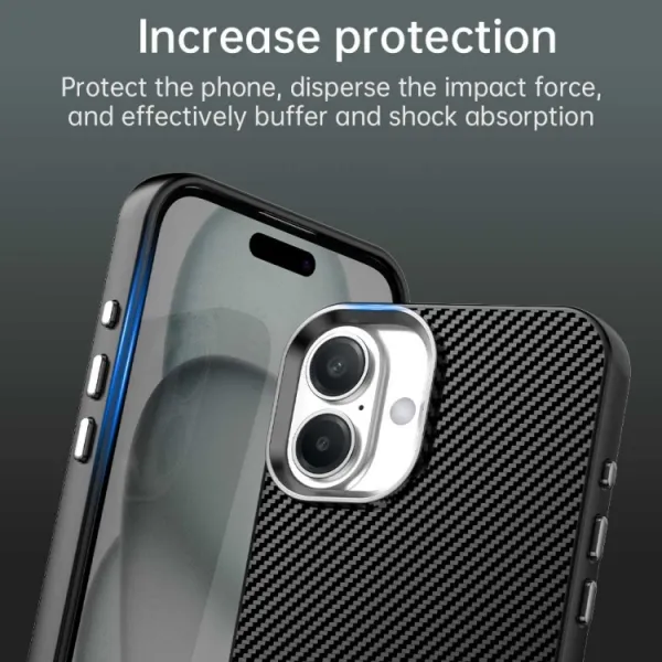 IMD CARBON Ochranný kryt pre Apple iPhone 16 Plus čierny
