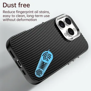 IMD CARBON Ochranný kryt pre Apple iPhone 16 Pro Max čierny