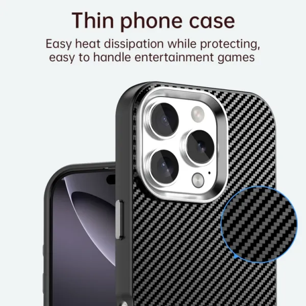 IMD CARBON Ochranný kryt pre Apple iPhone 16 Pro Max čierny