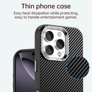 IMD CARBON Ochranný kryt pre Apple iPhone 16 Pro Max čierny