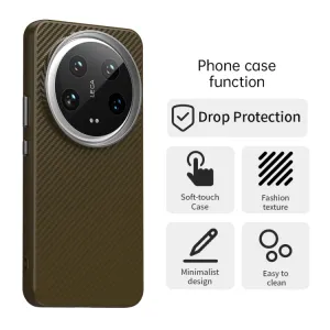 IMD CARBON Ochranný kryt pre Xiaomi 14 Ultra hnedý