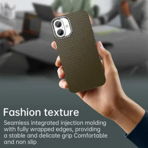 IMD CARBON Ochranný kryt pre Apple iPhone 16 Plus hnedý