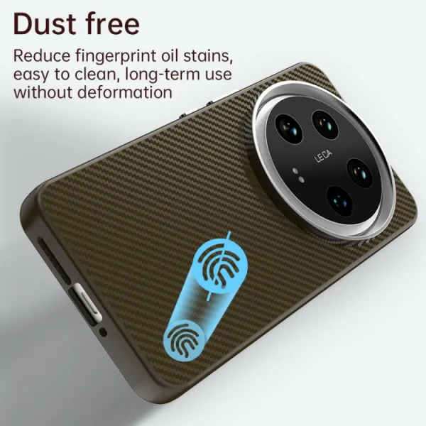 IMD CARBON Ochranný kryt pre Xiaomi 14 Ultra hnedý