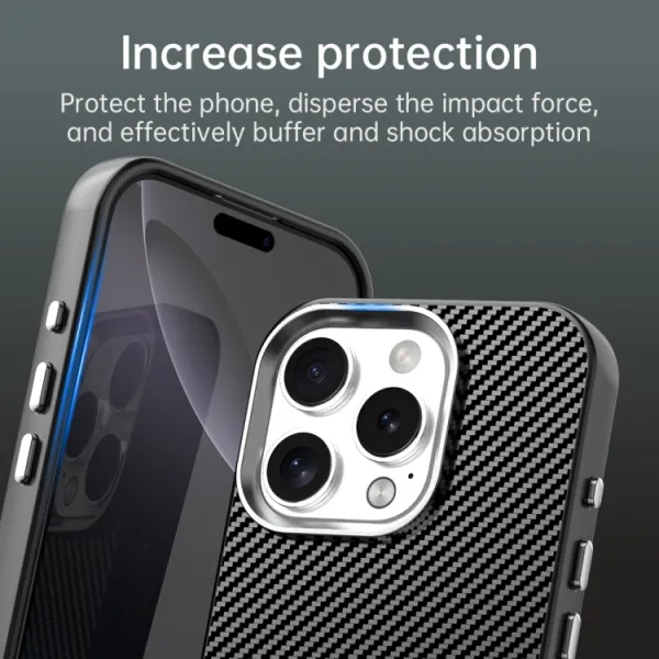 IMD CARBON Ochranný kryt pre Apple iPhone 16 Pro Max čierny