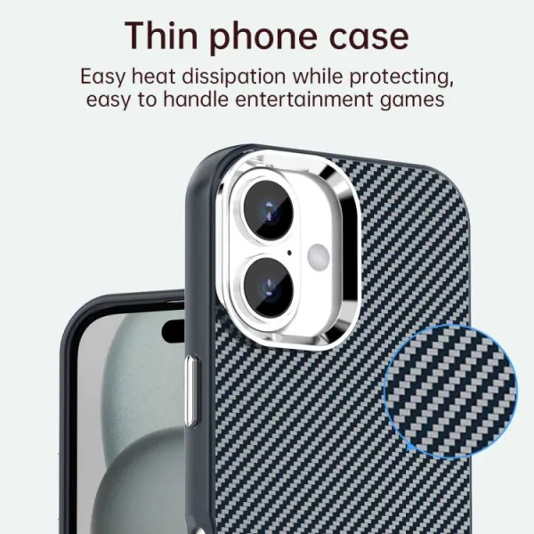 IMD CARBON Ochranný kryt pre Apple iPhone 16 Plus modrý