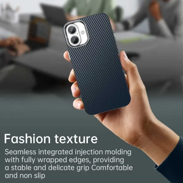 IMD CARBON Ochranný kryt pre Apple iPhone 16 Plus modrý