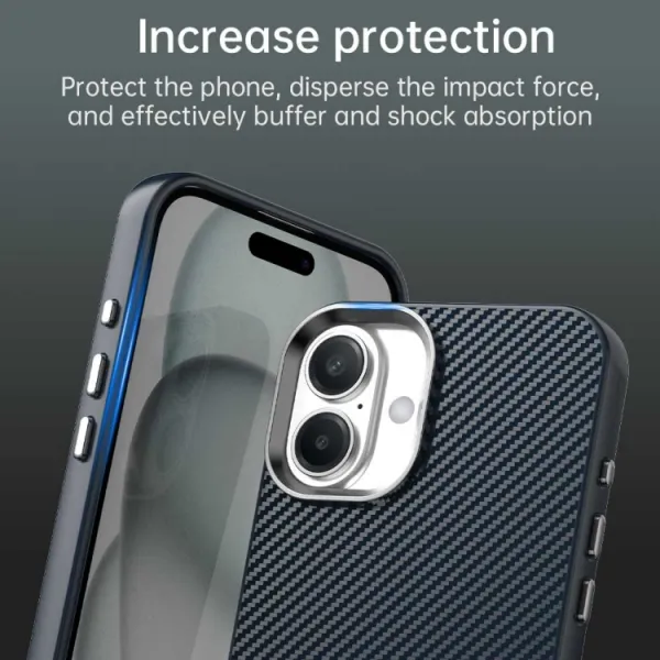 IMD CARBON Ochranný kryt pre Apple iPhone 16 Plus modrý