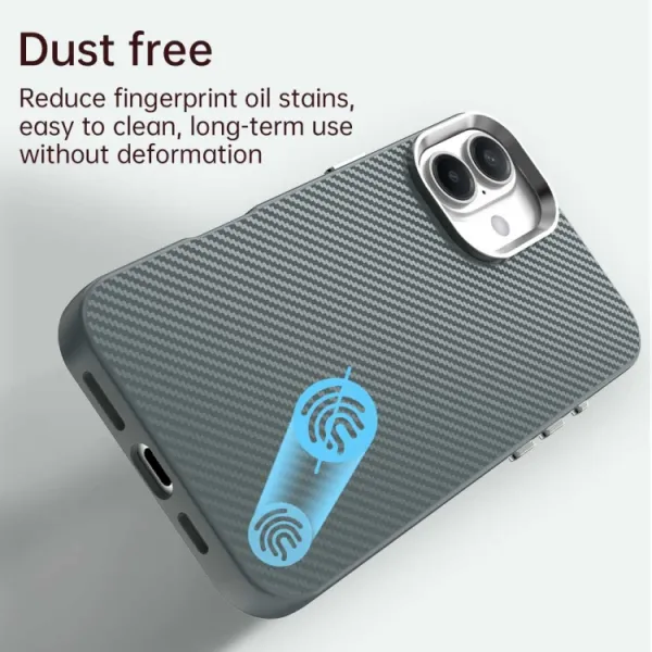IMD CARBON Ochranný kryt pre Apple iPhone 16 Plus šedý