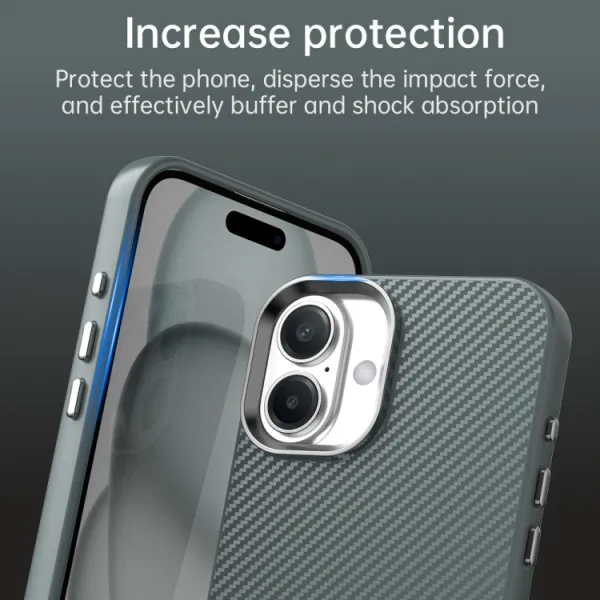 IMD CARBON Ochranný kryt pre Apple iPhone 16 Plus šedý