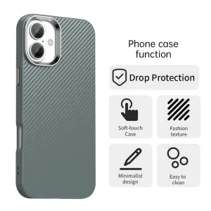 IMD CARBON Ochranný kryt pre Apple iPhone 16 Plus šedý