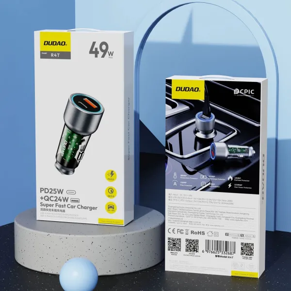 DUDAO R4T 30W Nabíjačka do auta USB-A / USB-C