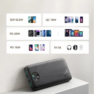 Joyroom JR-PBF15 22,5W Powerbanka 10000mAh USB-C + USB-A, čierna