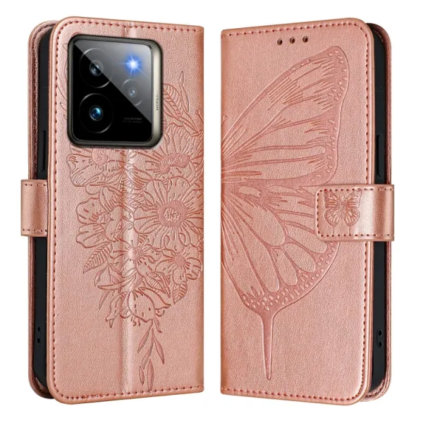 ART BUTTERFLY Peňaženkový obal pre Realme GT 7 Pro 5G ružový
