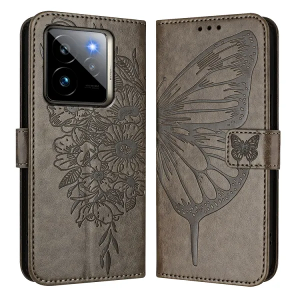 ART BUTTERFLY Peňaženkový obal pre Realme GT 7 Pro 5G šedý