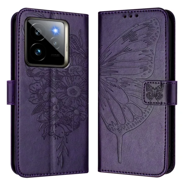 ART BUTTERFLY Peňaženkový obal pre Realme GT 7 Pro 5G tmavofialový