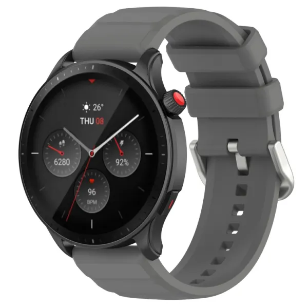 SILICONE Vymeniteľný remienok pre Amazfit GTR 4 šedý