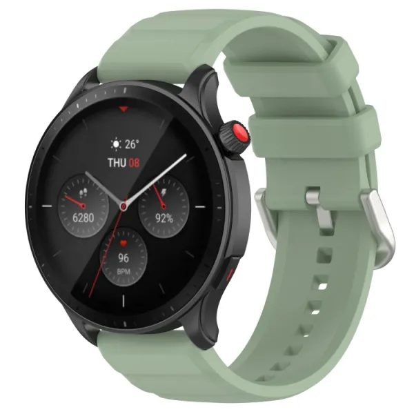 SILICONE Vymeniteľný remienok pre Amazfit GTR 4 svetlozelený