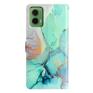 ART Peňaženkový kryt pre Motorola Moto G35 5G GREEN MARBLE