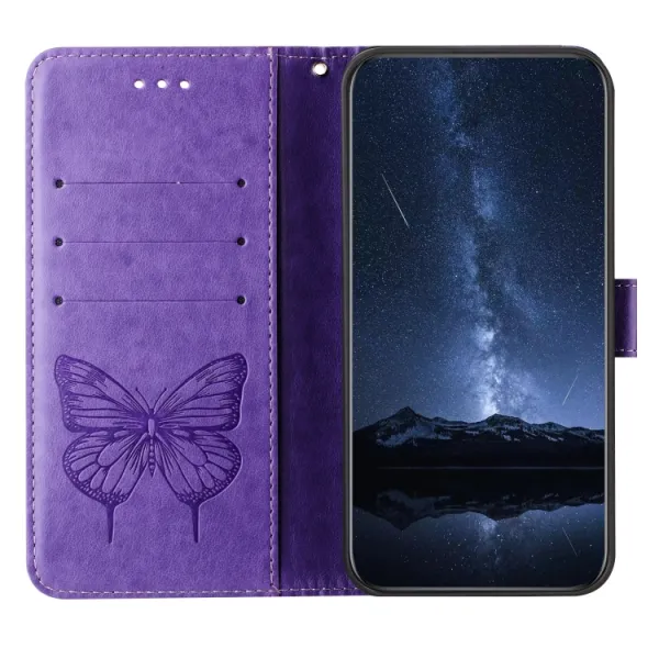 ART BUTTERFLY Peňaženkový obal pre Realme GT 7 Pro 5G fialový