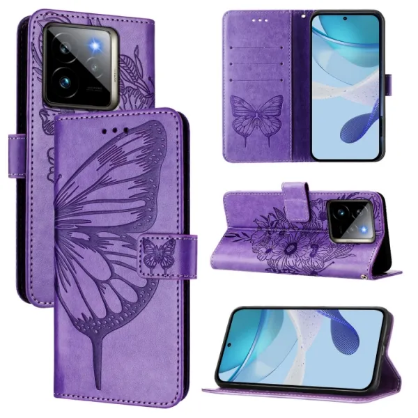 ART BUTTERFLY Peňaženkový obal pre Realme GT 7 Pro 5G fialový