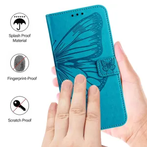 ART BUTTERFLY Peňaženkový obal pre Realme GT 7 Pro 5G modrý