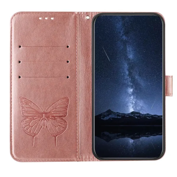 ART BUTTERFLY Peňaženkový obal pre Realme GT 7 Pro 5G ružový