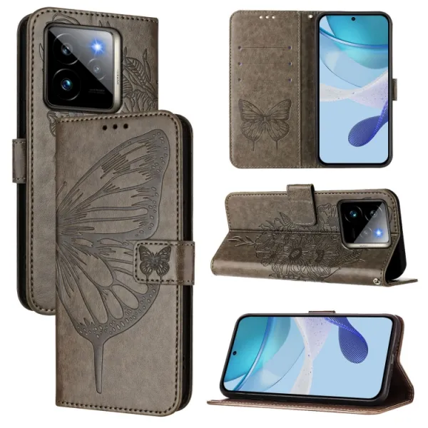 ART BUTTERFLY Peňaženkový obal pre Realme GT 7 Pro 5G šedý
