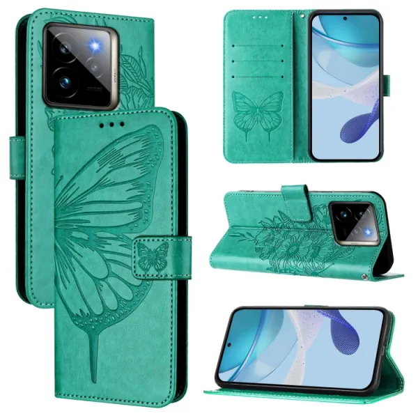 ART BUTTERFLY Peňaženkový obal pre Realme GT 7 Pro 5G zelený