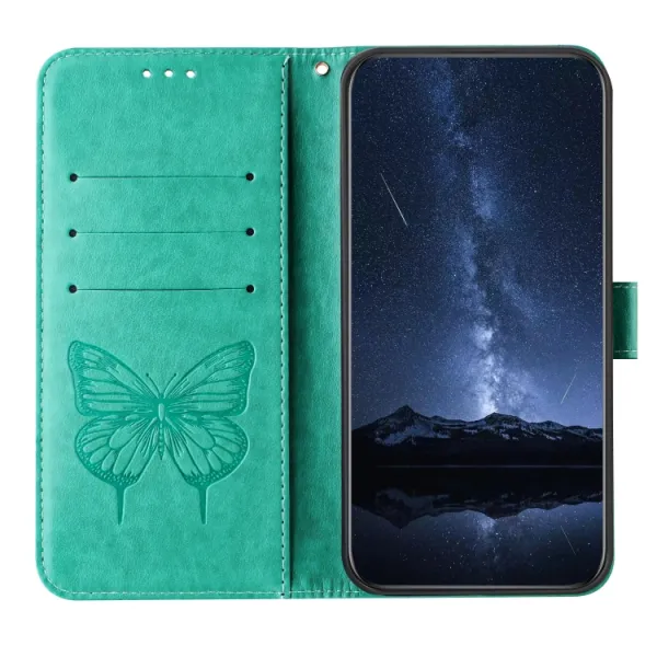 ART BUTTERFLY Peňaženkový obal pre Realme GT 7 Pro 5G zelený