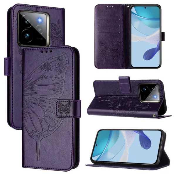 ART BUTTERFLY Peňaženkový obal pre Realme GT 7 Pro 5G tmavofialový