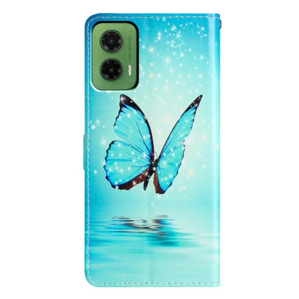 ART Peňaženkový kryt pre Motorola Moto G35 5G BLUE BUTTERFLY