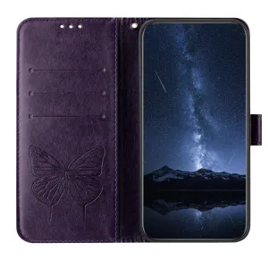 ART BUTTERFLY Peňaženkový obal pre Realme GT 7 Pro 5G tmavofialový
