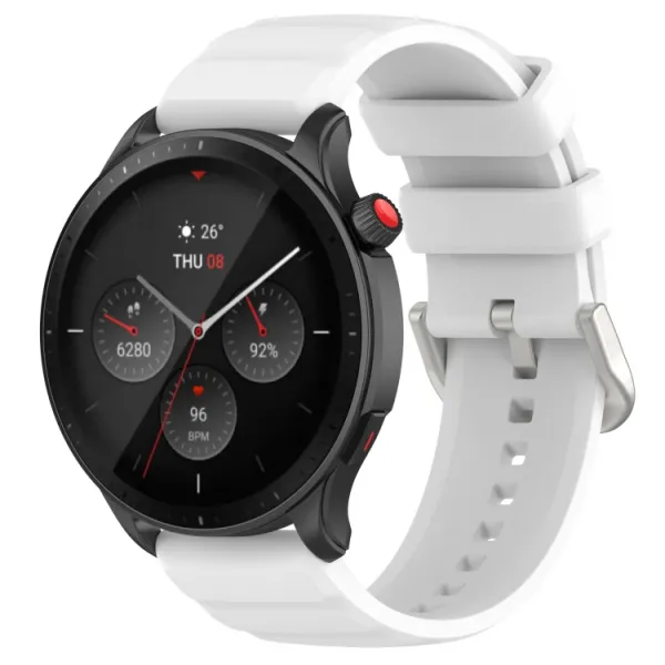 SILICONE Vymeniteľný remienok pre Amazfit GTR 4 biely