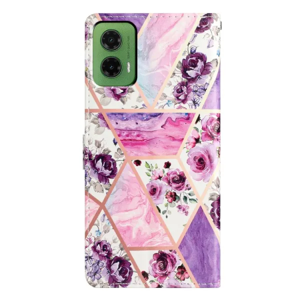 ART Peňaženkový kryt pre Motorola Moto G35 5G PURPLE MARBLE