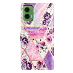ART Peňaženkový kryt pre Motorola Moto G35 5G PURPLE MARBLE