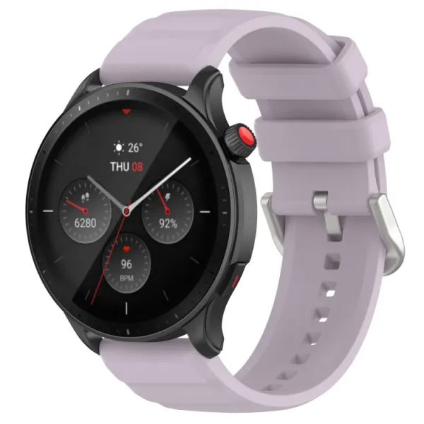 SILICONE Vymeniteľný remienok pre Amazfit GTR 4 fialový